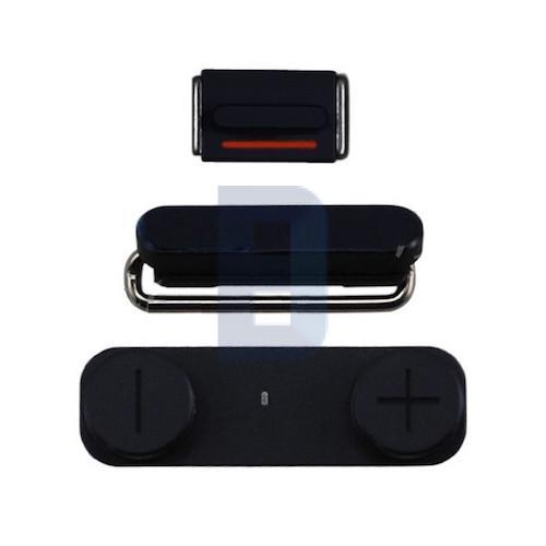 iPhone 5 Knap sæt (volume - mute - on/off) i Sort