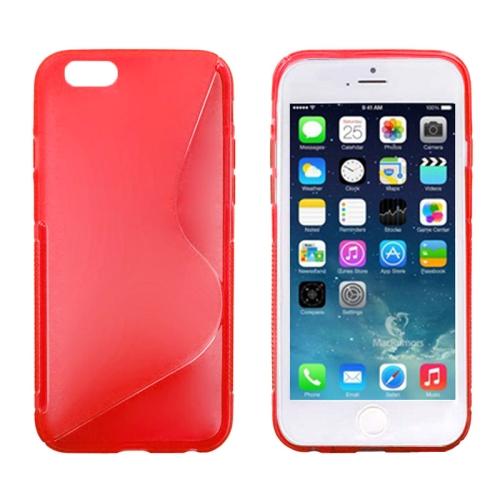 iPhone 6/6S Ultra tynd S-Line silikone cover i Rød