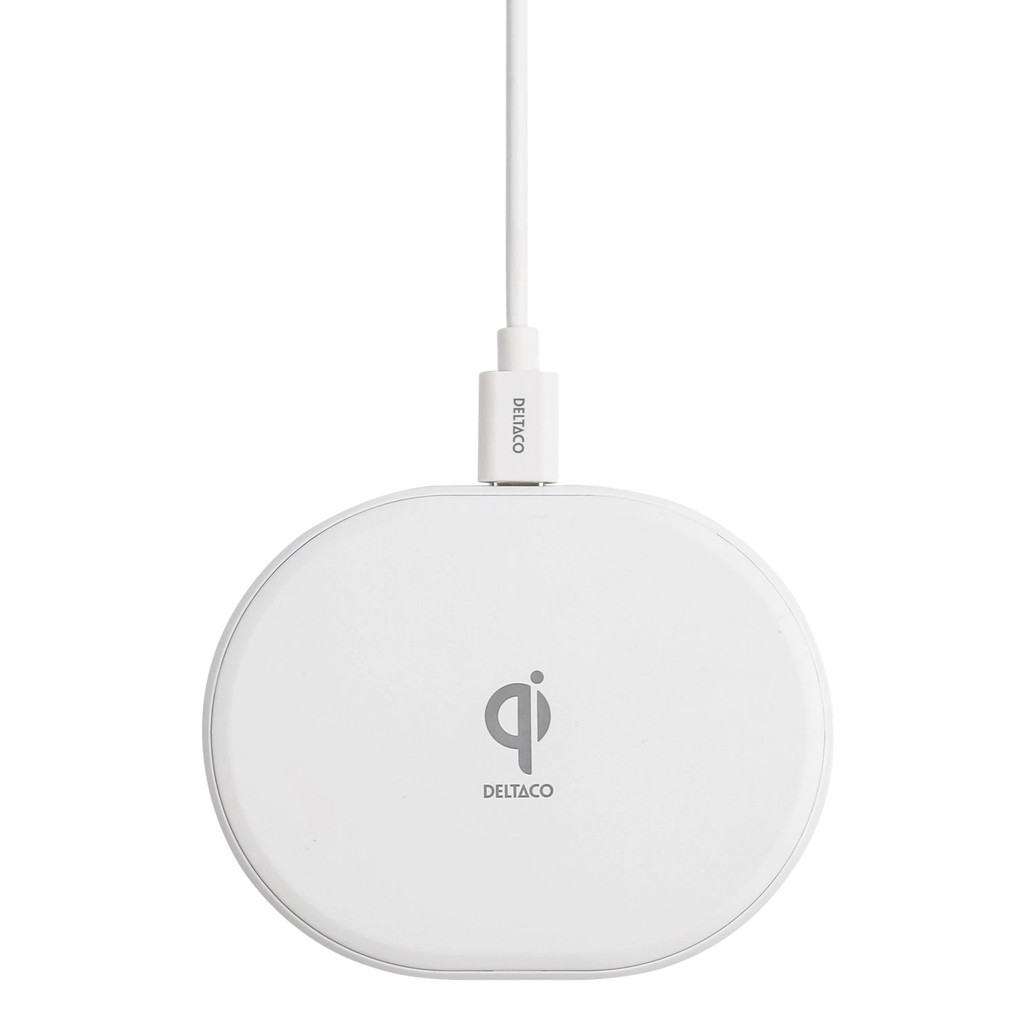 DELTACO QI-1039 Trådløs Qi-oplader 10 W Hvid