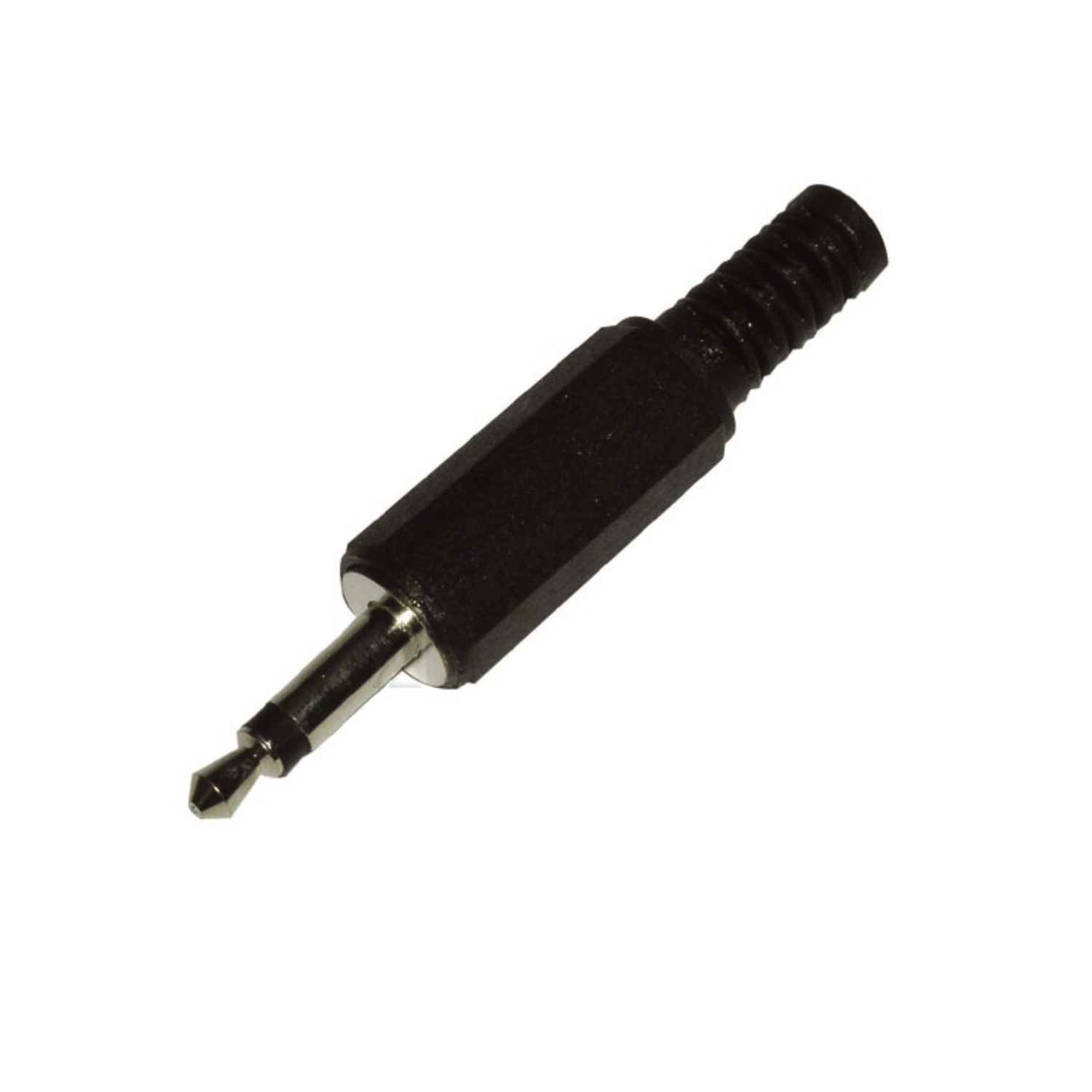 Loddebar Jack stik 3.5mm, Han, 2-polet i Sort
