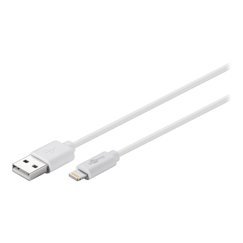 Opladerkabel Lightning - Usb-A, 1 m, Hvid
