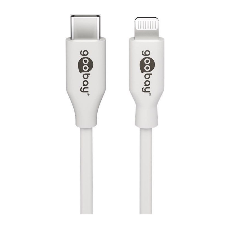 USB-C til Lightning kabel, 1m, USB 2.0, hvid