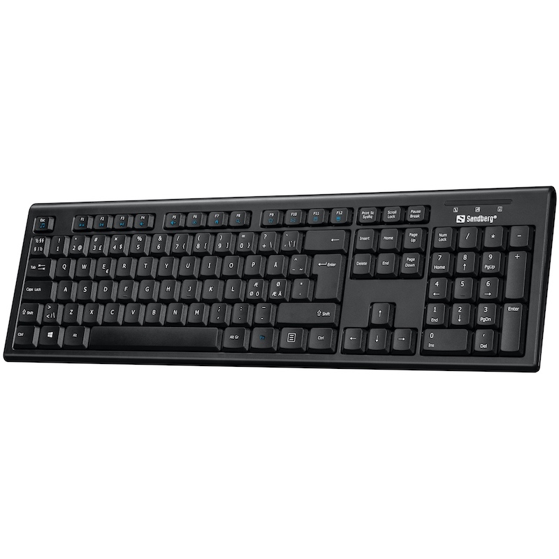 Sandberg USB Wired Office Keyboard Nordic USB Tastatur med Nordisk Layout