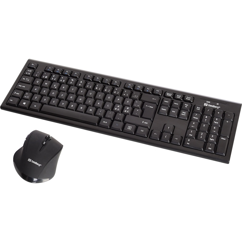 631-20 trådløst skrivebordssæt, sort (nordisk) Tastatur+Mus