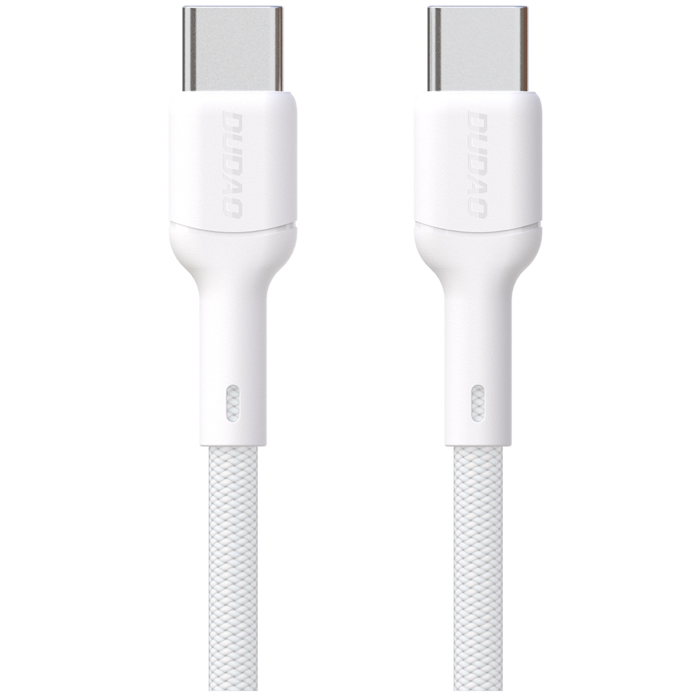 USB-C til USB-C kabel, 2m, 65W, 3A, Hvid