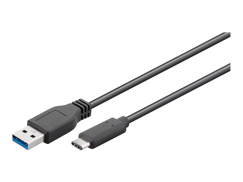 Oplader-/synk kabel / , USB-C han til USB-A han, 3m, sort (USB 3.0)