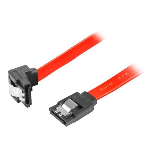DeLOCK SATA-kabel Rød 50cm (Lige - Vinklet)