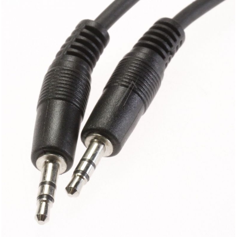 Aux kabel, 3,5mm han til 3,5mm han, 0,5m, sort