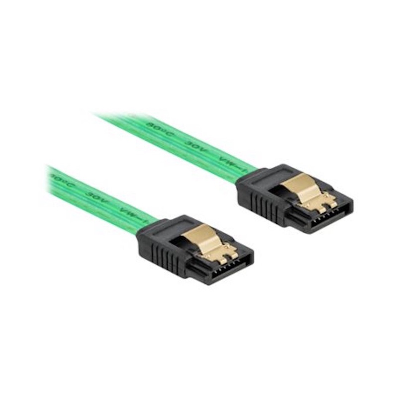 DeLOCK SATA-kabel Grøn 30cm (Lige - Lige)