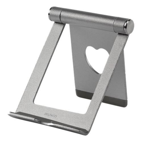 Stativ til telefoner og tablets, Non-slip, Aluminium, Sølv