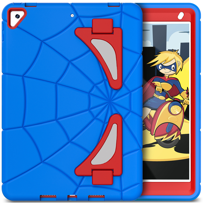 iPad 7 / iPad 8 / iPad 9, Shock Proof cover (Spider-man) i Blå
