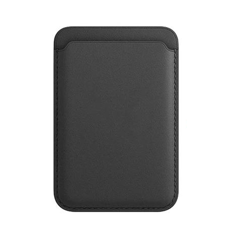 Magnetisk kreditkortholder i læder til iPhone (Sort)