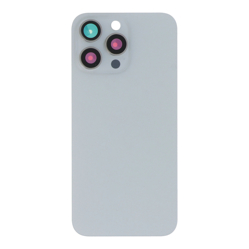 iPhone 15 Pro Max, Bagside i Hvid (White Titanium)