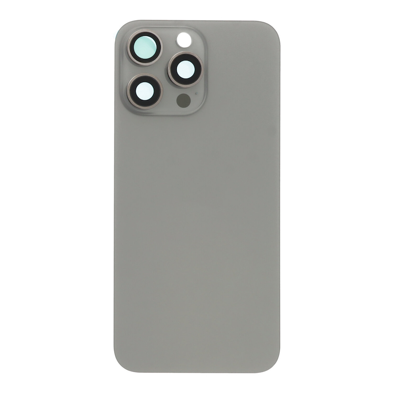 iPhone 15 Pro Max, Bagside i (Natural Titanium) (med flex kabel)