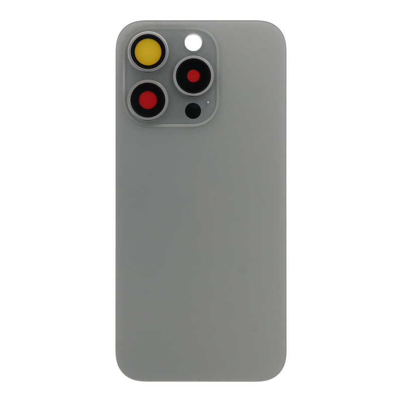 iPhone 15 Pro, Komplet bagside i Grå (Natural Titanium)