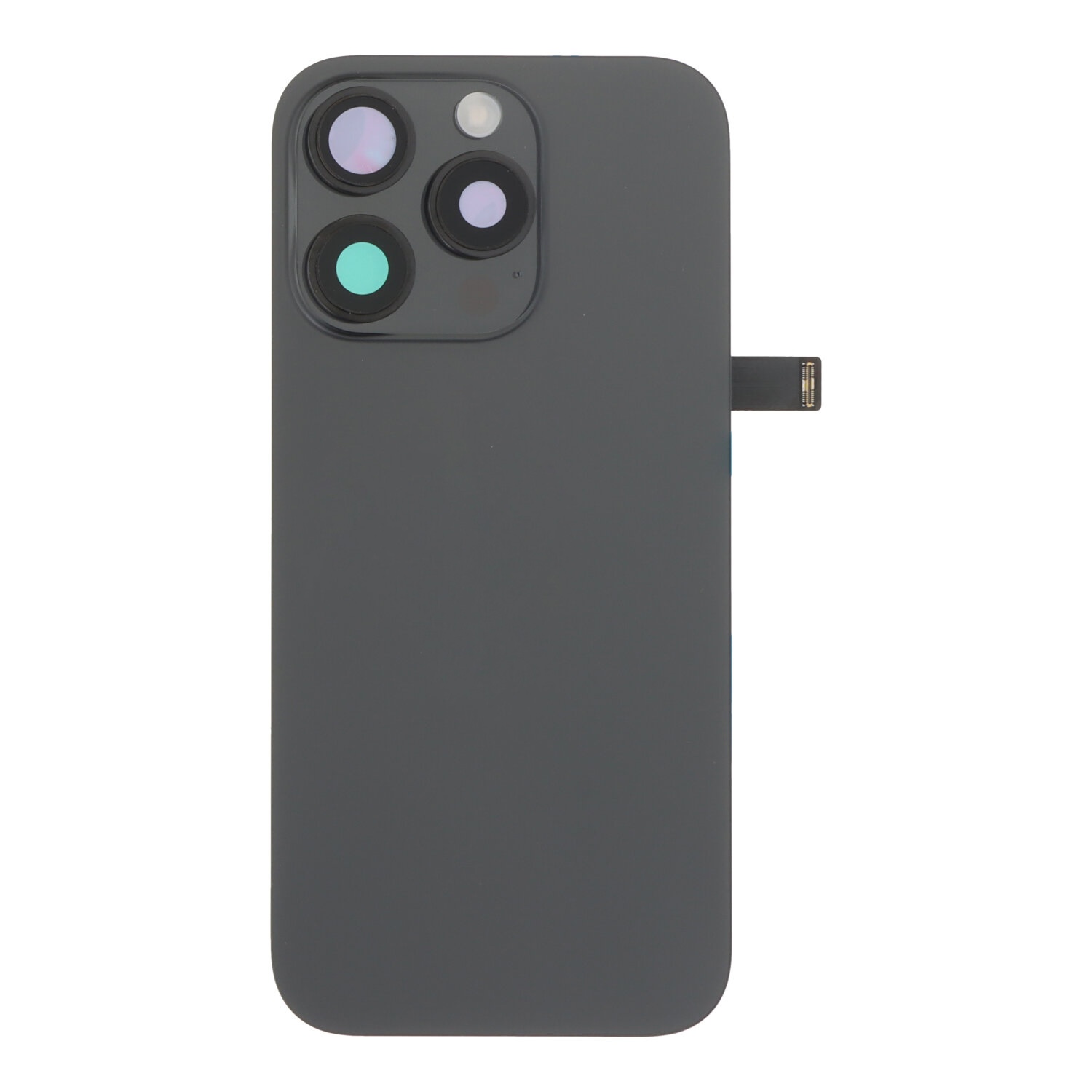 iPhone 16 Pro, Komplet bagside i Sort (med flex kabel)
