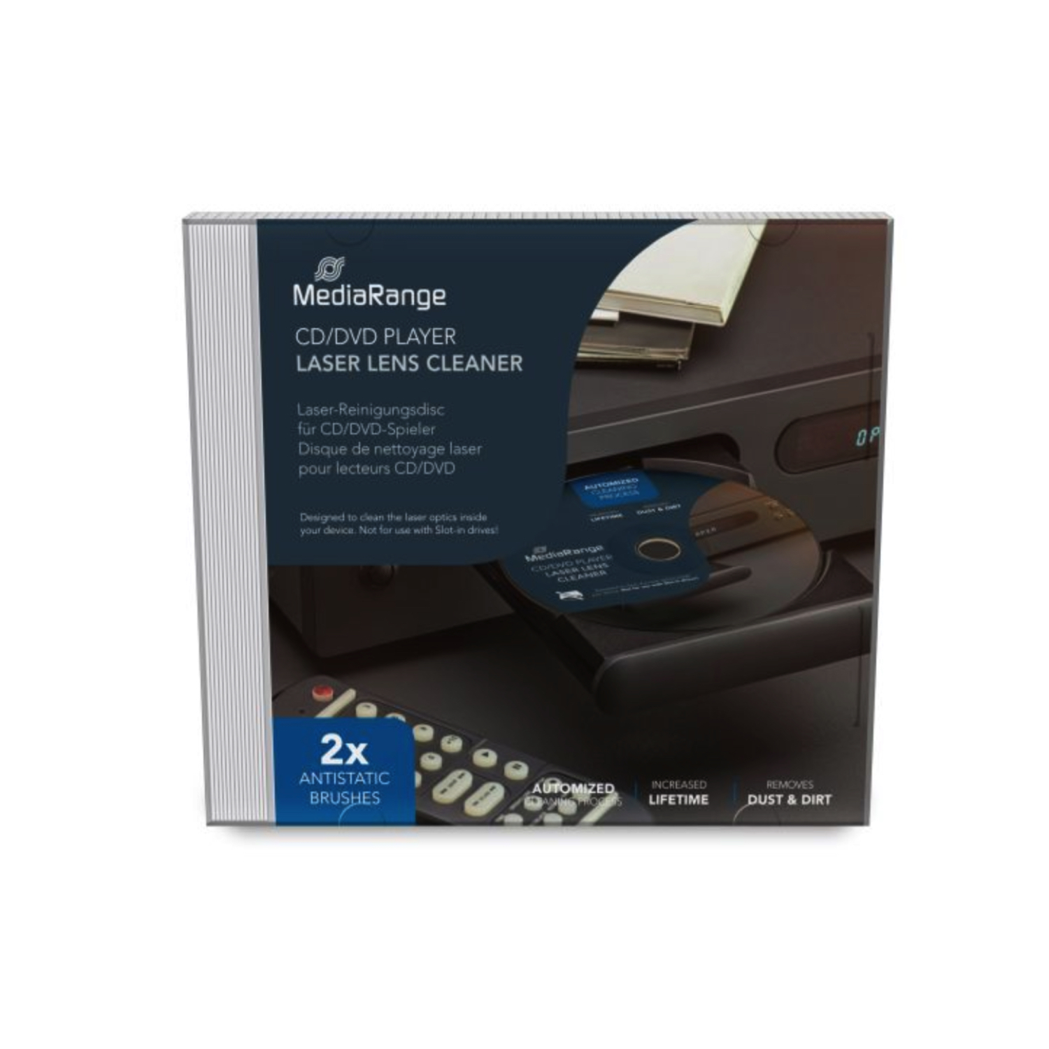 PC/CD/DVD/Blu-ray Renseskive MR725 Laserlens Rengøring til CD, DVD og Blu-ray Afspillere