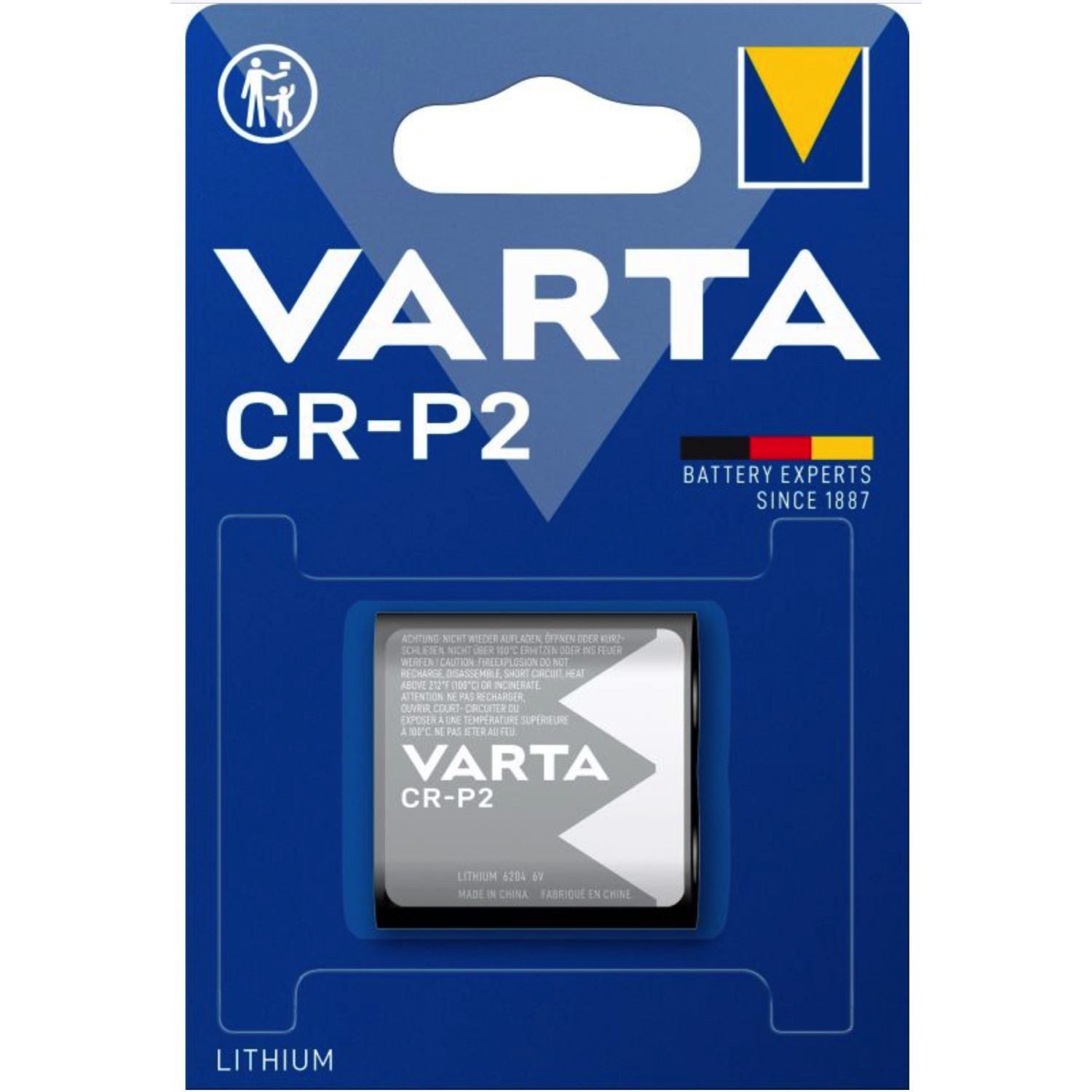 VARTA CR-P2 Batteri 6V 1450mAh Lithium Original Professionel Fotobatteri
