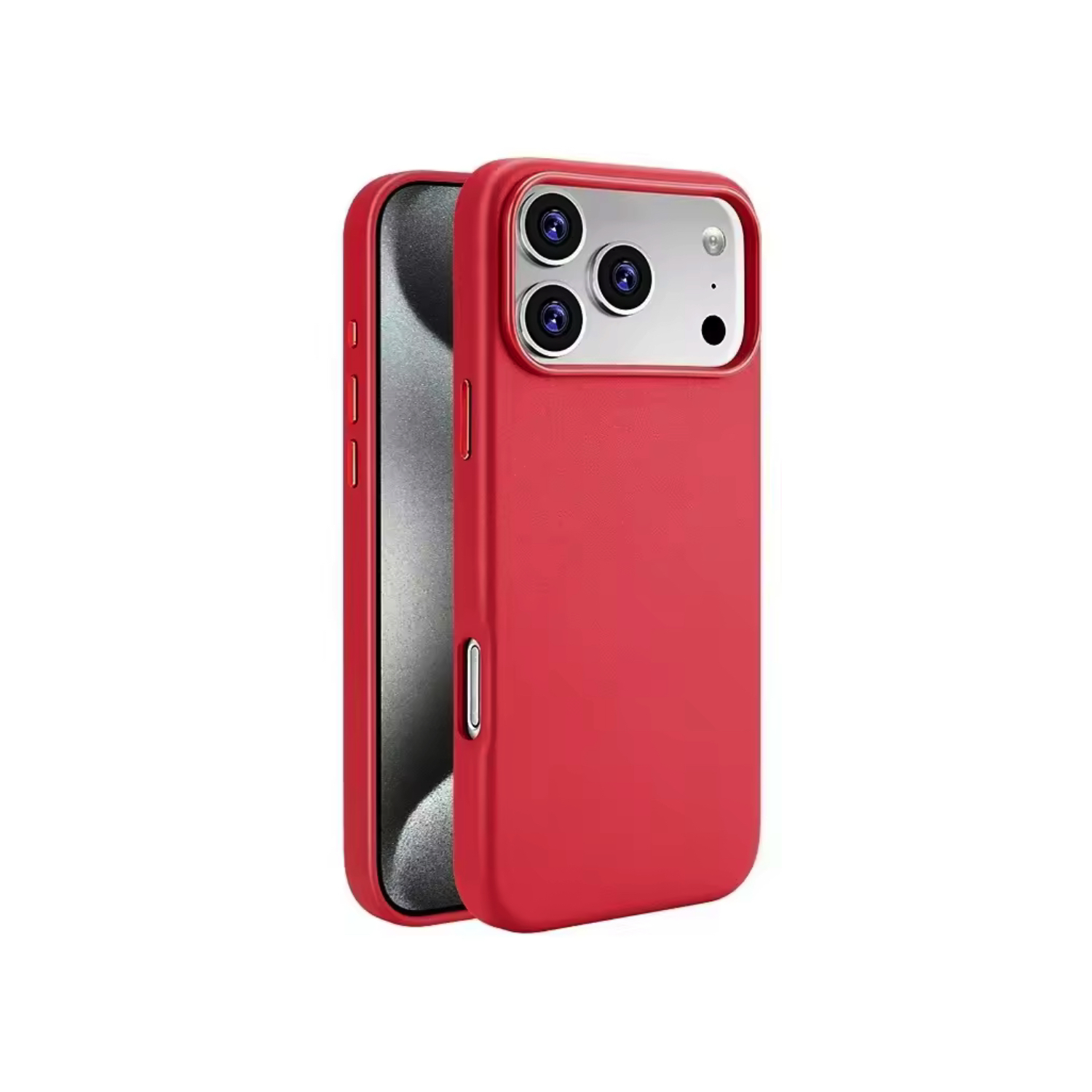 LuxCow MagSafe Cover til iPhone 16 Rød Premium PU Læder Cover med Trådløs Opladning