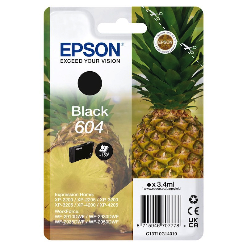 Epson 604 Sort blæk