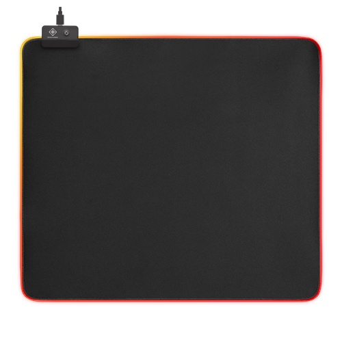 RGB Musemåtte, 45x40cm, 6xRGB-tilstande, 7xStatiske tilstande, sort