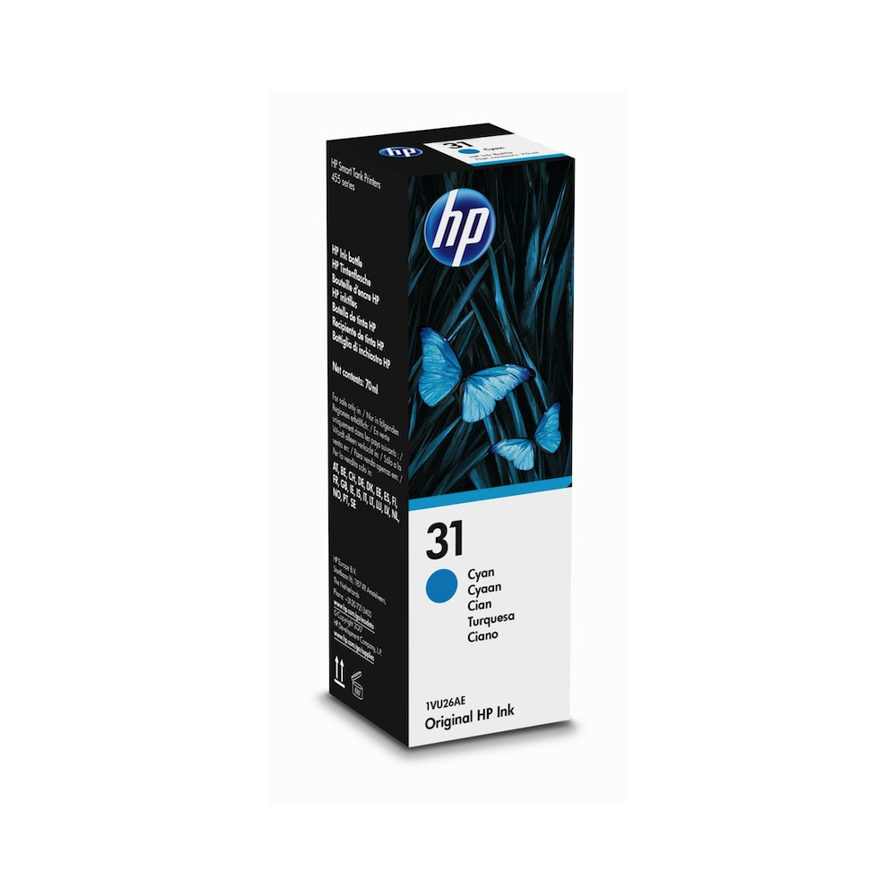 HP 31 cyan ink bottle (Blå)