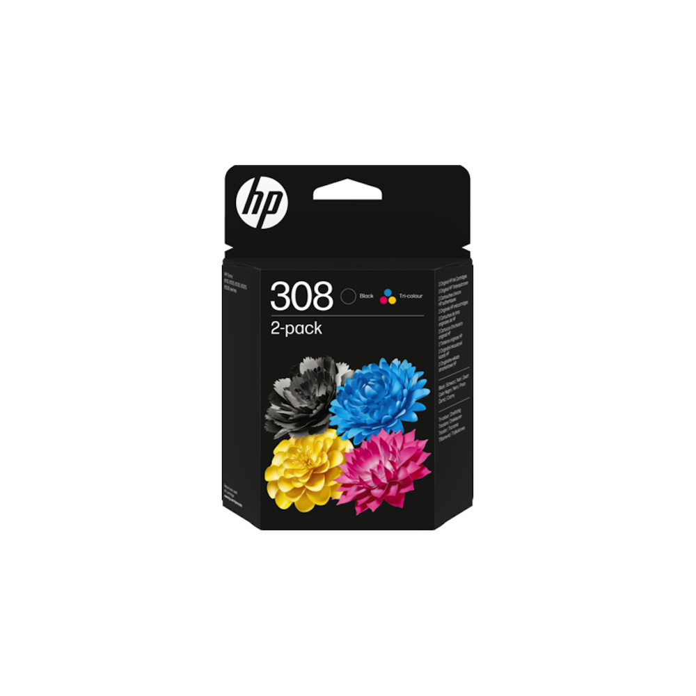 308 sort & farve combo 2-pack - HP Blæk