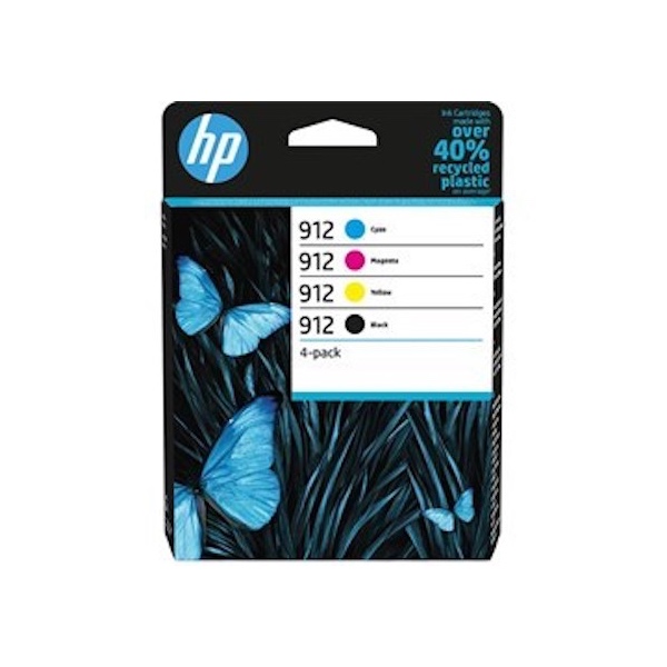 No912 b/c/m/y ink 4-pack - HP Blæk
