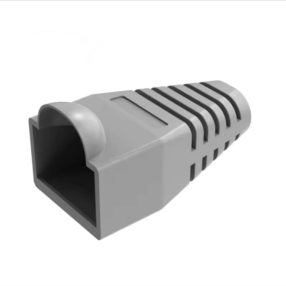Kabelaflastning til RJ45 stik i grå, 5 stk.