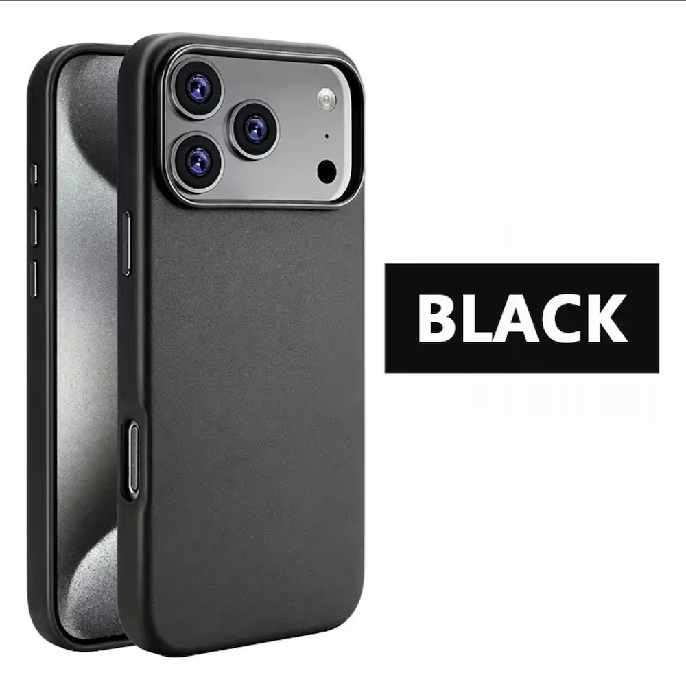 Læder cover - iPhone 17 i Sort