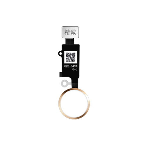 iPhone 7/8/7P/8P Home knap i Hvid/Guld 6. Gen (JC)