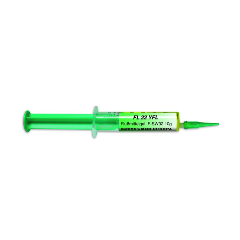 FL 22 YFL, loddepasta i 10ml sprøjte (Gul - Flux Gel) Edsyn
