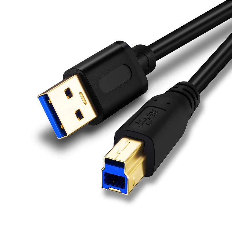 USB-A Han - USB-B Han, 3.0, 1.5m, sort