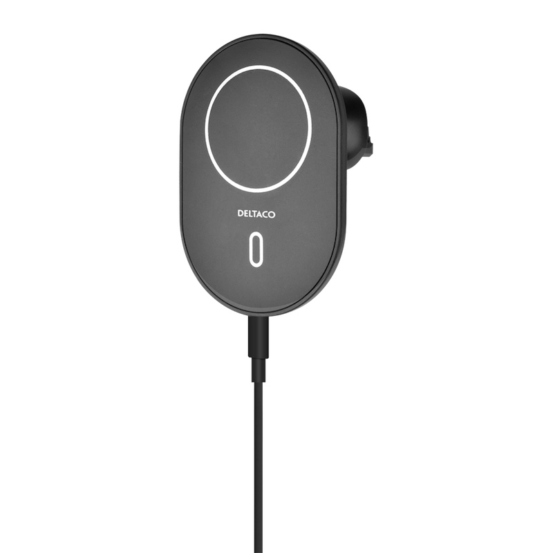 Trådløs biloplader med magnetisk snap-funktion, Sort, QI-1035