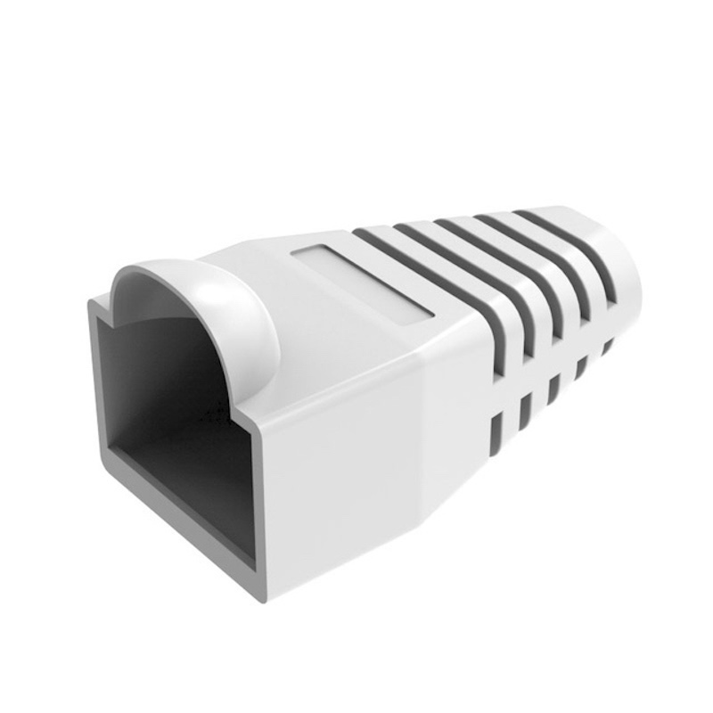 Kabelaflastning til RJ45 stik i hvid, 5 stk.