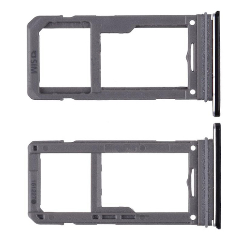 Samsung Galaxy S8/S8 Plus MicroSD og SIMkort bakke i Sort