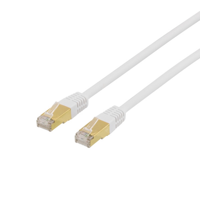 Cat7 S/FTP Netværkskabel 5m - 10Gbps, 600MHz, LSZH (Hvid)