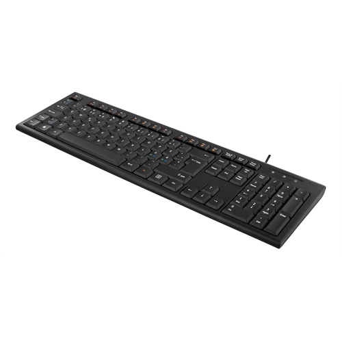 Tastatur, nordisk layout, USB, 1,1m kabel, sort