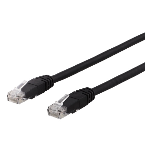 U/UTP Cat6 patchkabel, 10m, 250MHz, Delta-certificeret, LSZH, sort