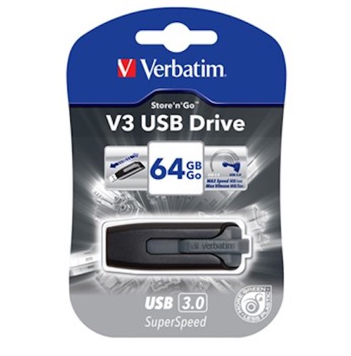 USB 3.0 Store 'N' Go SuperSpeed V3 64GB, Black