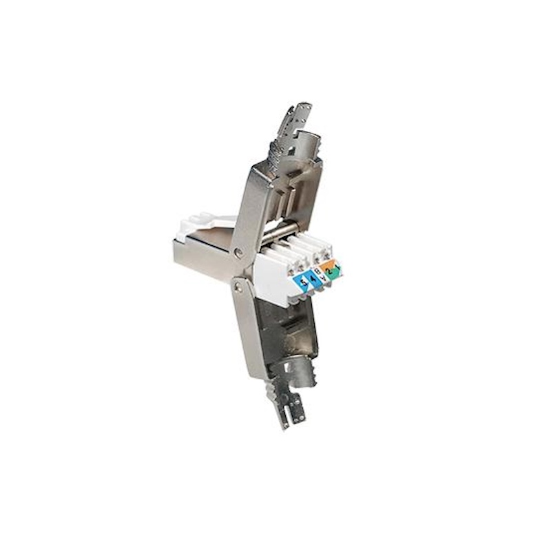 RJ45 plug Cat6A, tool-less, metal (Skærmet)