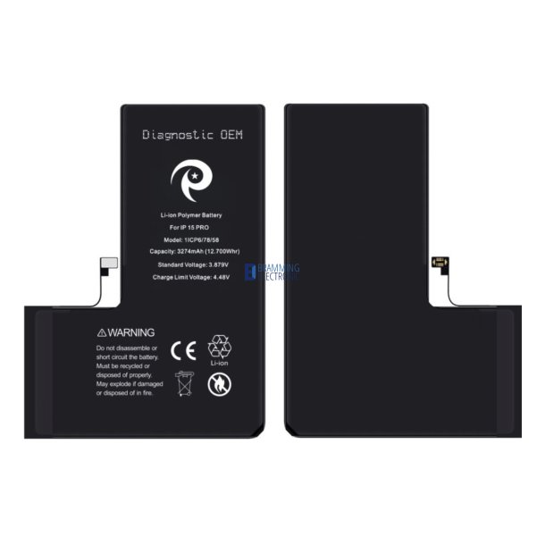iPhone 15 Pro Batteri A3011 3274 mAh &ndash; Diagnosable