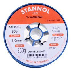 Loddetin 1.0mm, 250g (No clean) Stannol