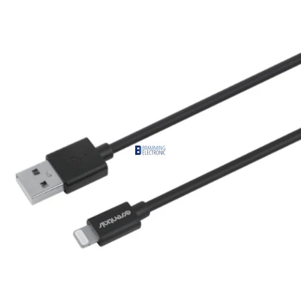 Opladerkabel Lightning - Usb-A, 0.2m, Sort