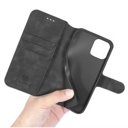 iPhone 12 Pro Max, Ldercase til kreditkort i Sort