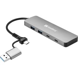 USB-C/A to 2xUSB-A+2xUSB-C Hub