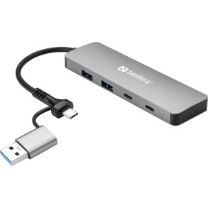 USB-C/A to 2xUSB-A+2xUSB-C Hub