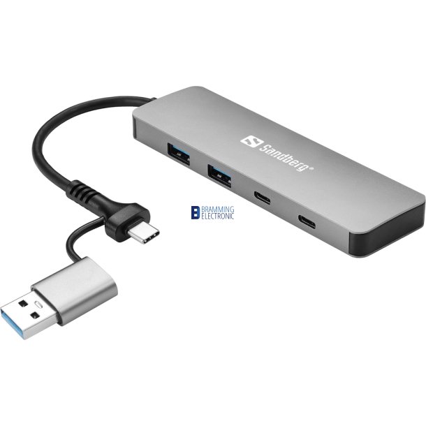 USB-C/A to 2xUSB-A+2xUSB-C Hub