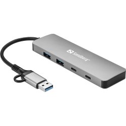 USB-C/A to 2xUSB-A+2xUSB-C Hub