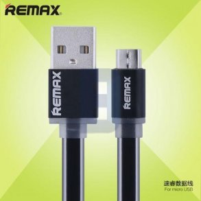 REMAX mikroUSB lade/data kabel i Sort